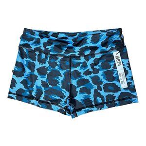 Blue Leopard No-Ride Athletic Shorts NWT